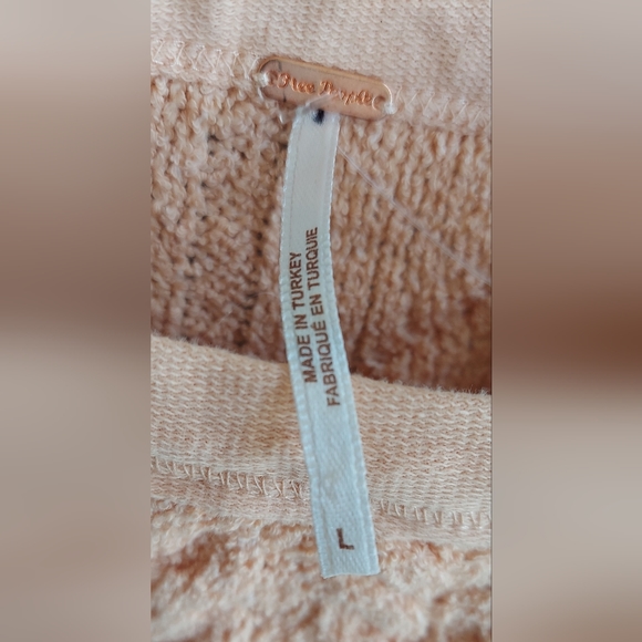 NWOT FREE PEOPLE Baby Cable Tee Large - Picture 6 of 6